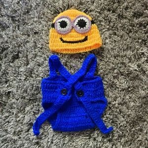 Minions crochet newborn outfit